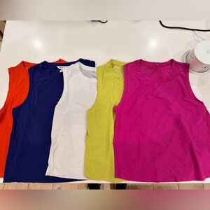 Set of 5 Athleta Cropped Workout Tank Tops XS/S